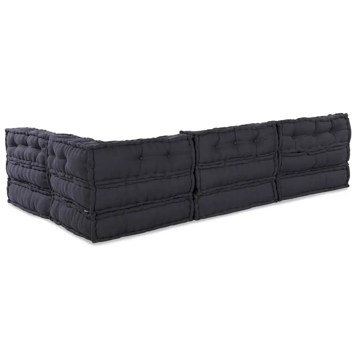 Modular Sofa Unit Anthracite Fabric 210cm x 140cm x 56cm Indoor Outdoor Seating