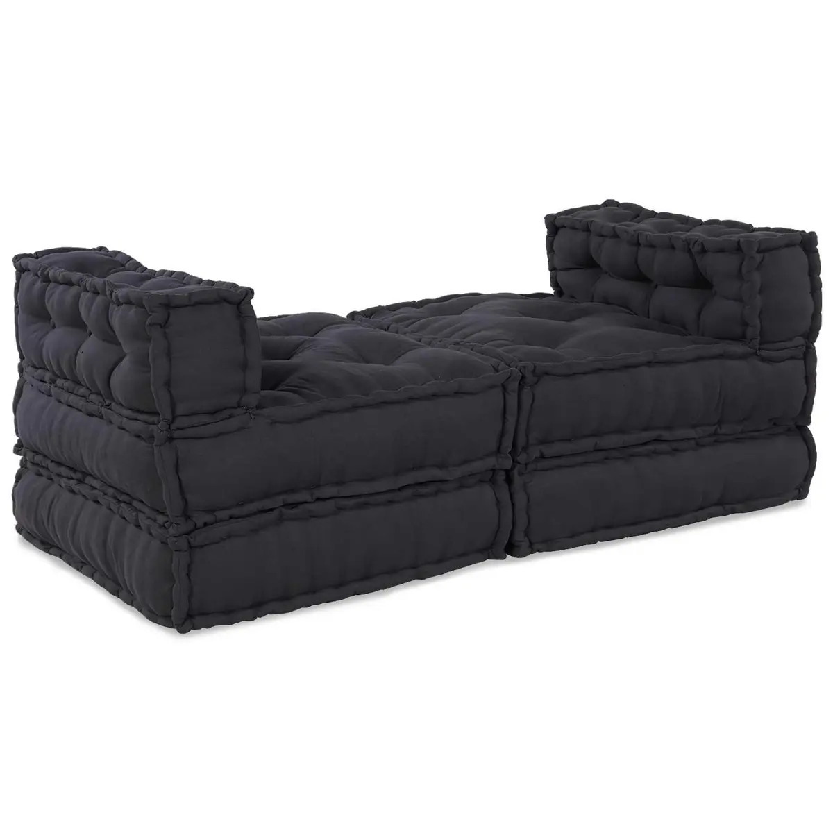 Modular Sofa Unit Fabric Anthracite 210x140x56cm Indoor Outdoor Lounge Seating