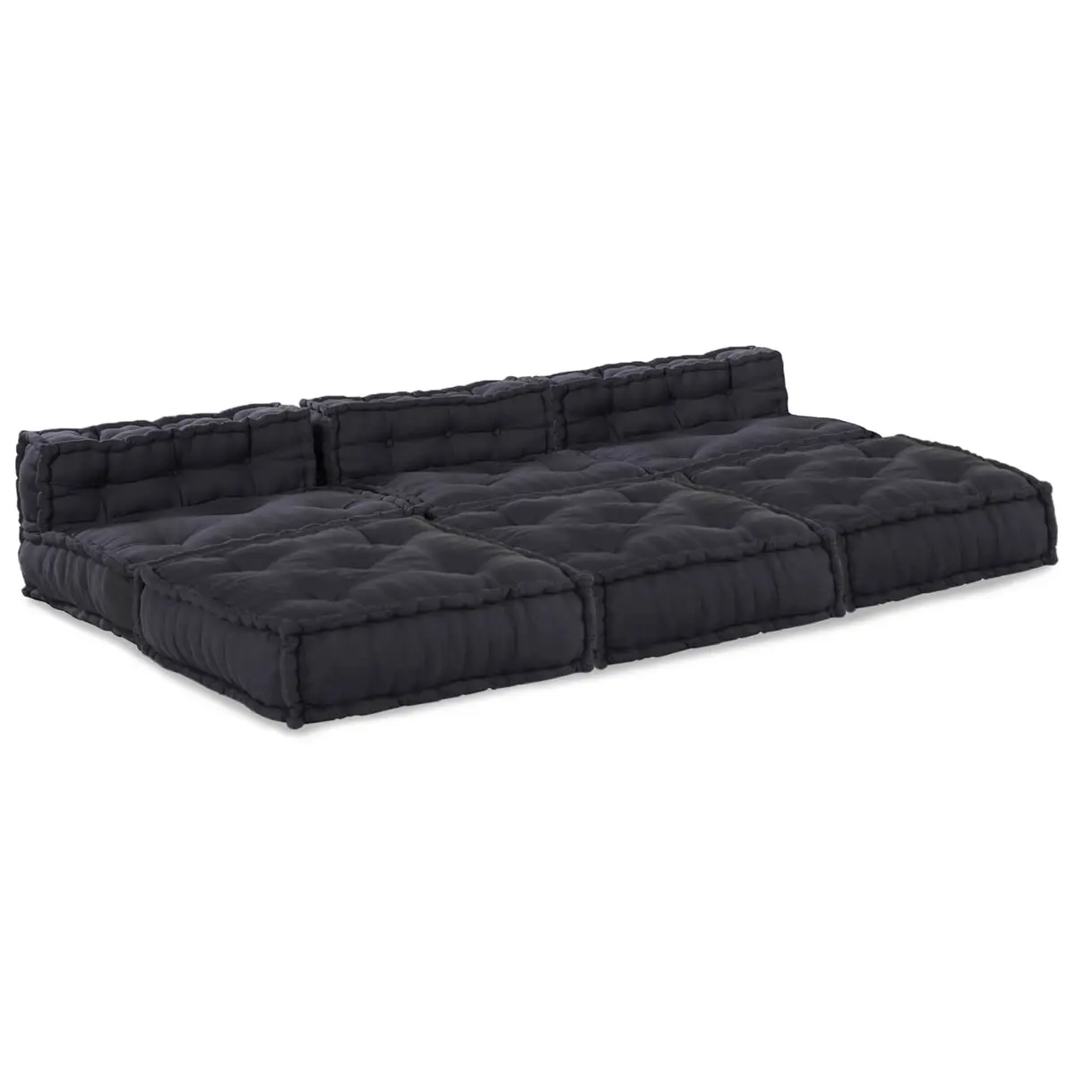 Modular Sofa Unit Fabric Anthracite 210x140x56cm Indoor Outdoor Lounge Seating