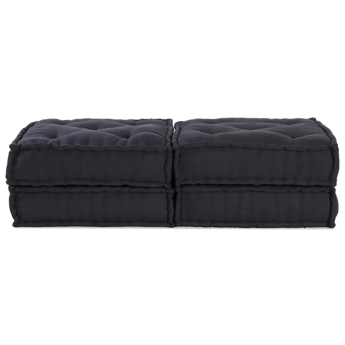 Modular Sofa Unit Fabric Anthracite 140 x 70 x 36 cm 2 pcs Indoor Outdoor