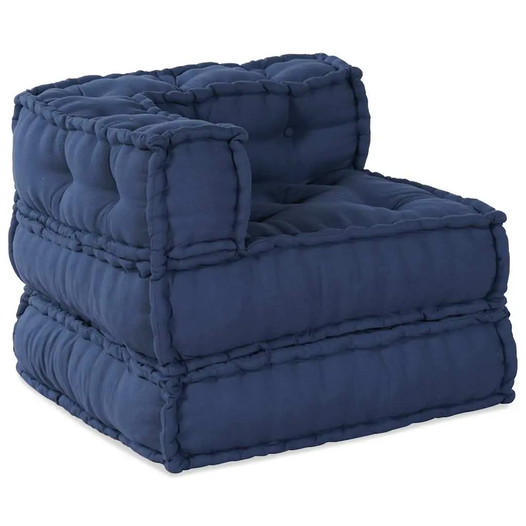 Modular Sofa Unit Fabric 210x70x56cm Indigo