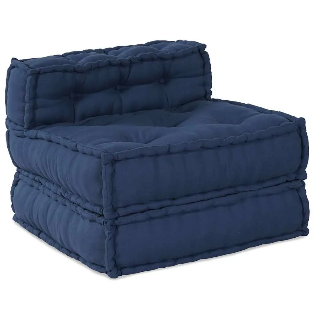 Modular Sofa Unit Fabric 210x70x56cm Indigo