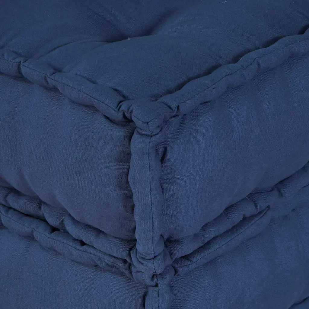 Modular Sofa Unit Fabric Indigo Blue 210 x 140 x 56 cm Indoor Outdoor Lounge