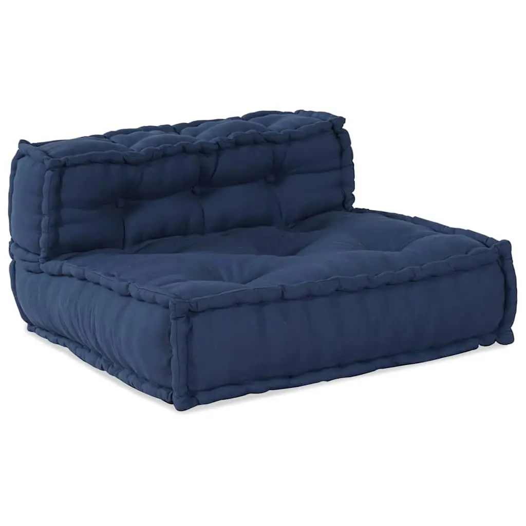 Corner Seat Fabric Modular Sofa Unit Indigo Blue 210x140x56cm