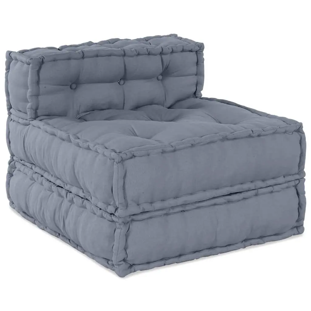 4-Piece Modular Grey Sofa Unit for Indoor/Outdoor Use