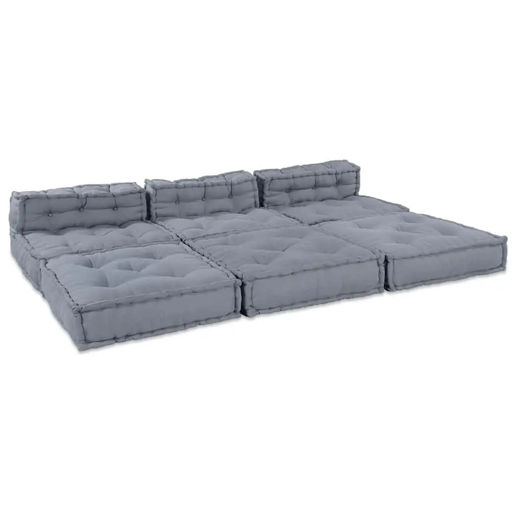 4-Piece Modular Grey Sofa Unit for Indoor/Outdoor Use