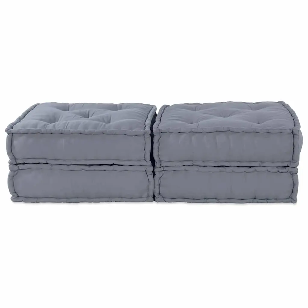 Grey Modular Sofa Unit, 2 Pieces 140 x 70 x 36 cm