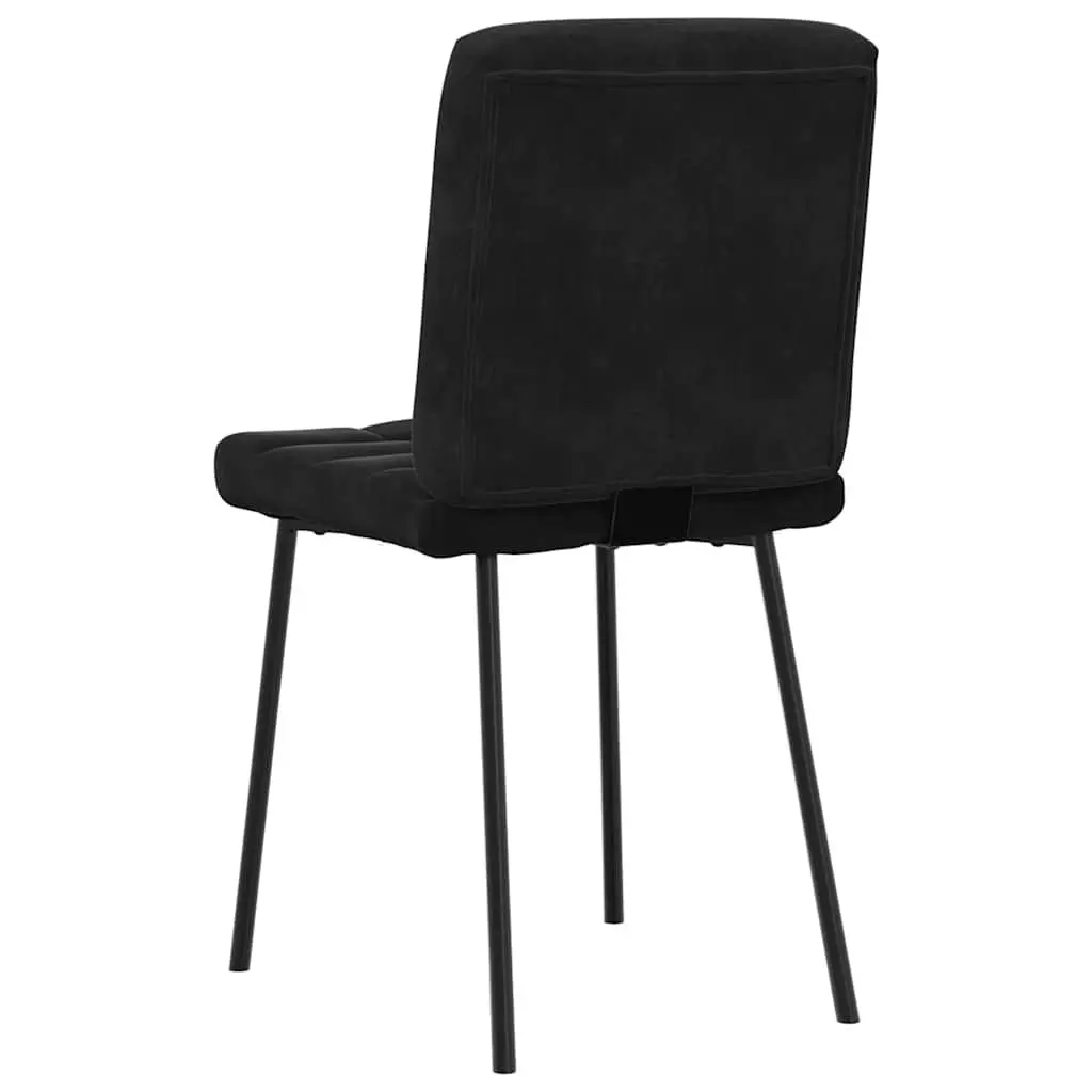 4-Piece Black Velvet Dining Chairs Set
