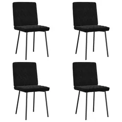 Elegant Black Velvet Dining Chairs Set of 4