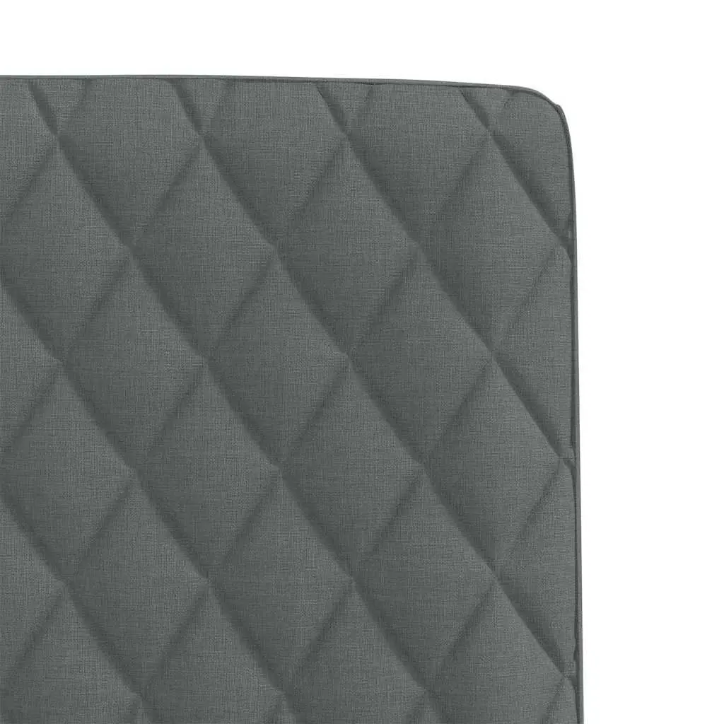 Dining Chairs Polyester Dark Grey 4 Piece Foam Padded Backrest