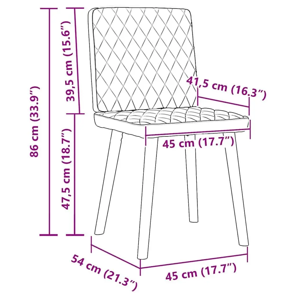 Dining Chairs Polyester Dark Grey 4 Piece Foam Padded Backrest