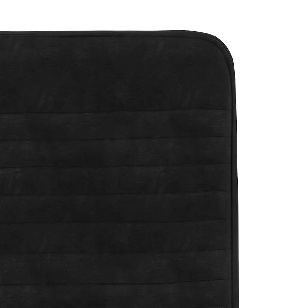 4-Piece Black Velvet Dining Chair Set with Backrest