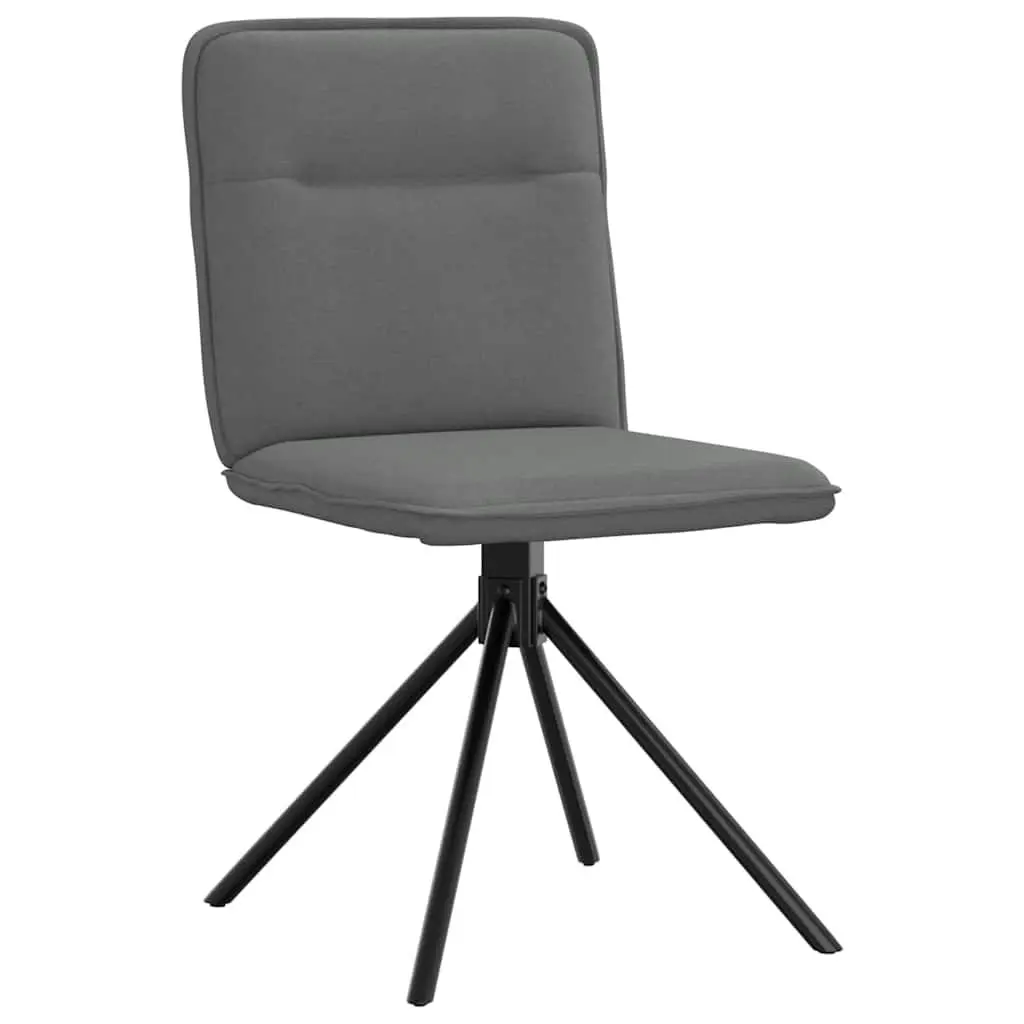 Dark Grey Fabric Dining Chairs 4 pcs with Durable Frame