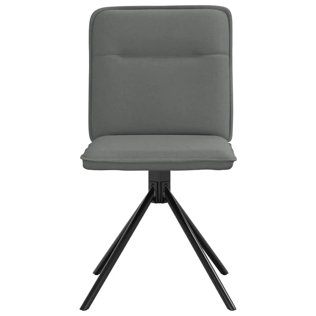 Dark Grey Fabric Dining Chairs 4 pcs with Durable Frame