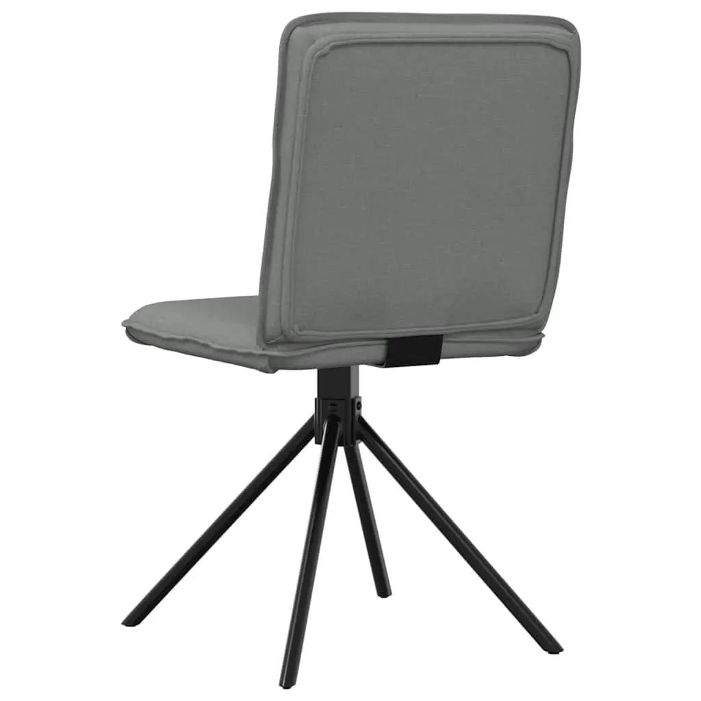 Dark Grey Fabric Dining Chairs 4 pcs with Durable Frame