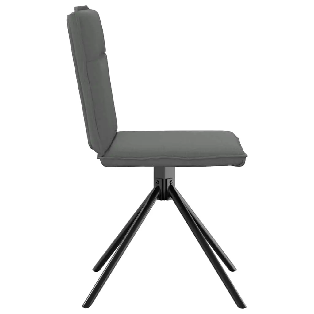 Dark Grey Fabric Dining Chairs 4 pcs with Durable Frame