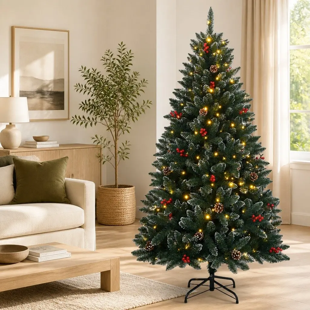 150cm Green Artificial Christmas Tree with 150 LEDs
