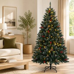 Durable 150cm Green Artificial Christmas Tree with 150 LEDs