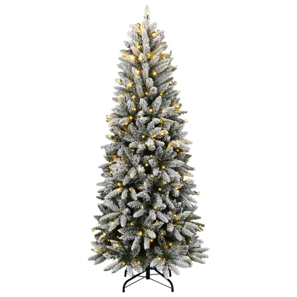 Artificial Christmas Tree PVC 180cm Green Flocked Snow
