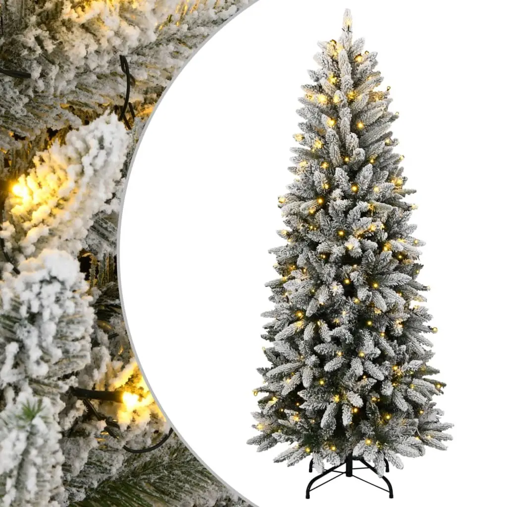 Artificial Christmas Tree PVC 210cm Green Flocked Snow
