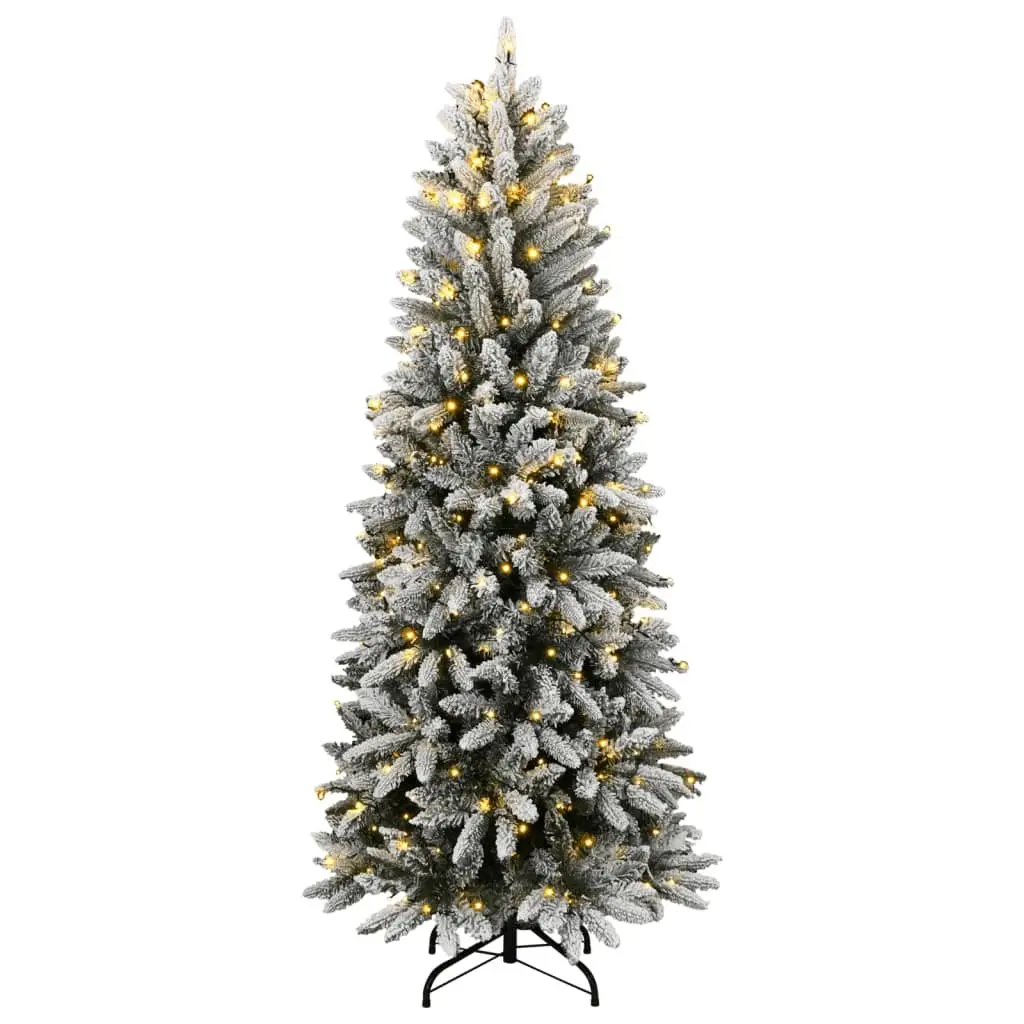 Artificial Christmas Tree PVC 210cm Green Flocked Snow