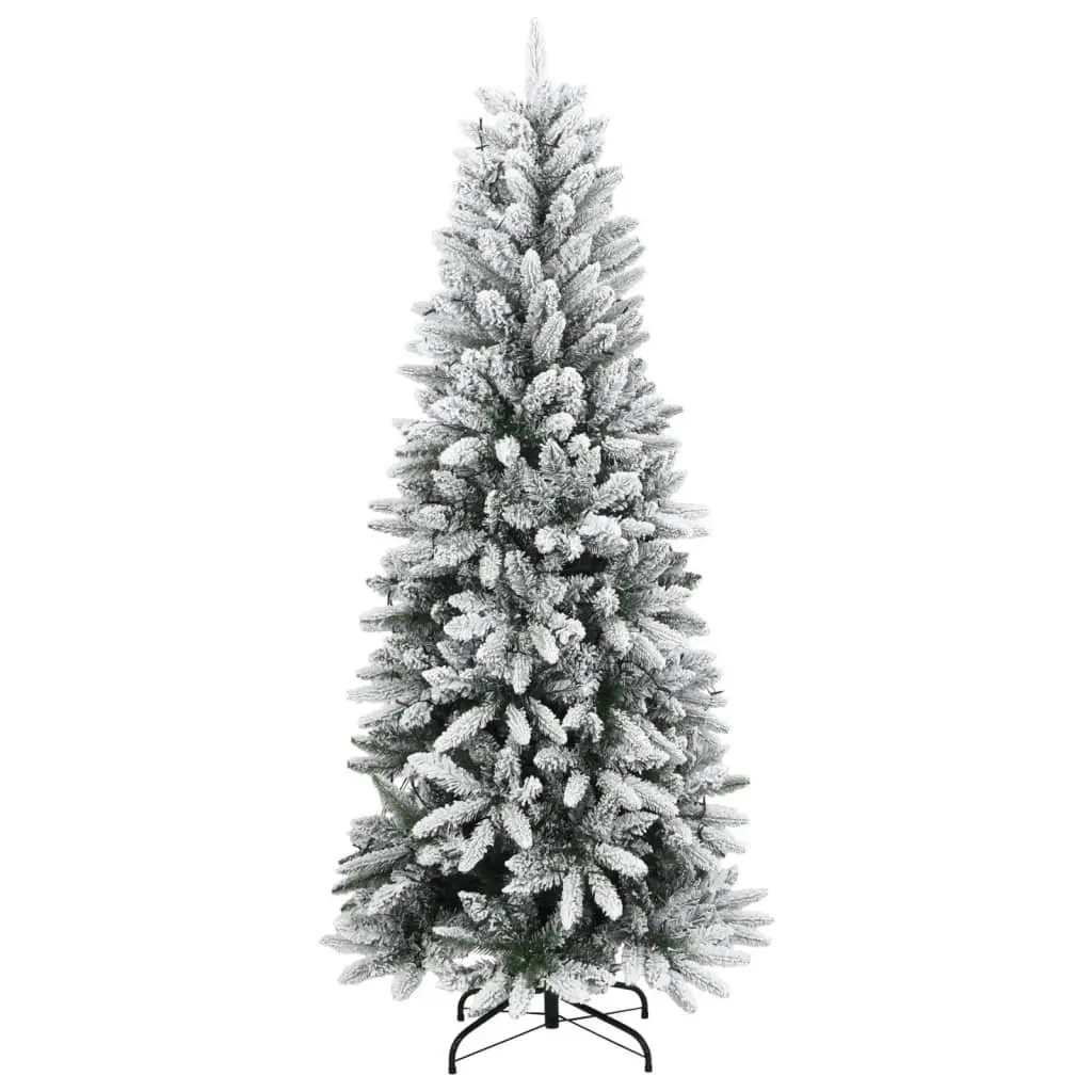 Artificial Christmas Tree PVC 210cm Green Flocked Snow