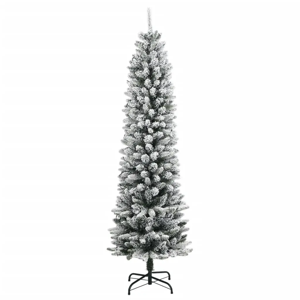 150cm Slim Flocked Christmas Tree with 150 LEDs