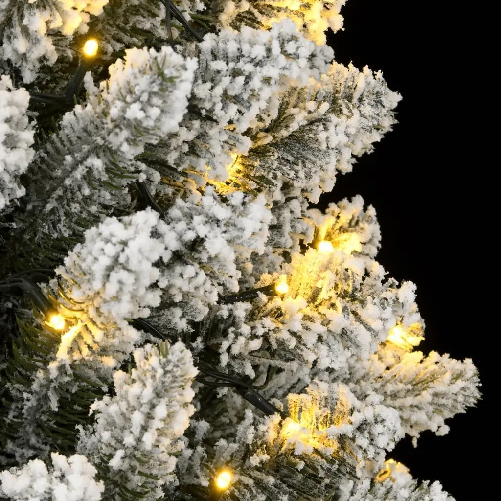 150cm Slim Flocked Christmas Tree with 150 LEDs