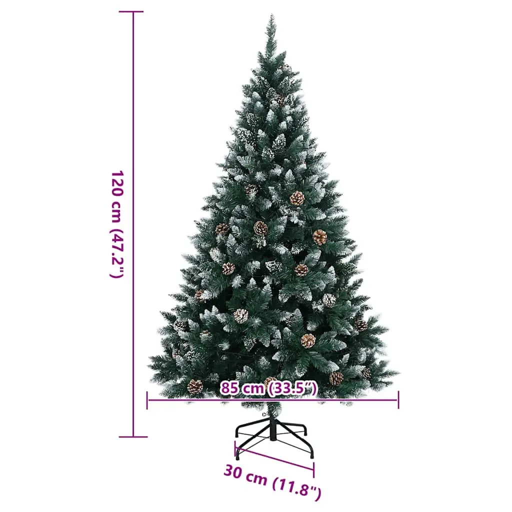 Artificial Christmas Tree PVC 120 cm Green 150 LED Lights