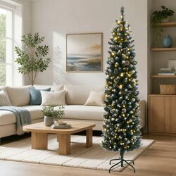 150-LED Slim Christmas Tree for Festive Decor