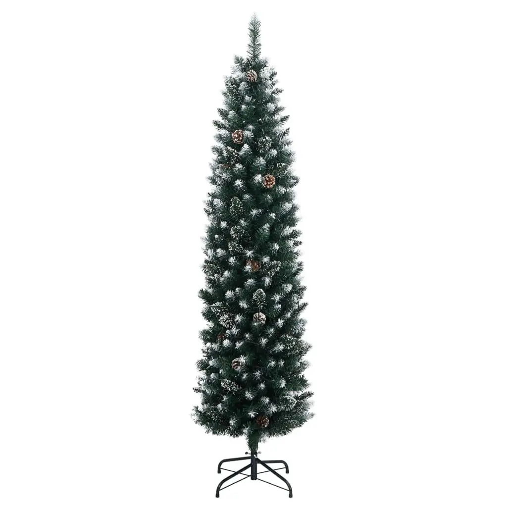Artificial Slim Christmas Tree 150cm 150 LED Lights 8 Modes Green Xmas Decor