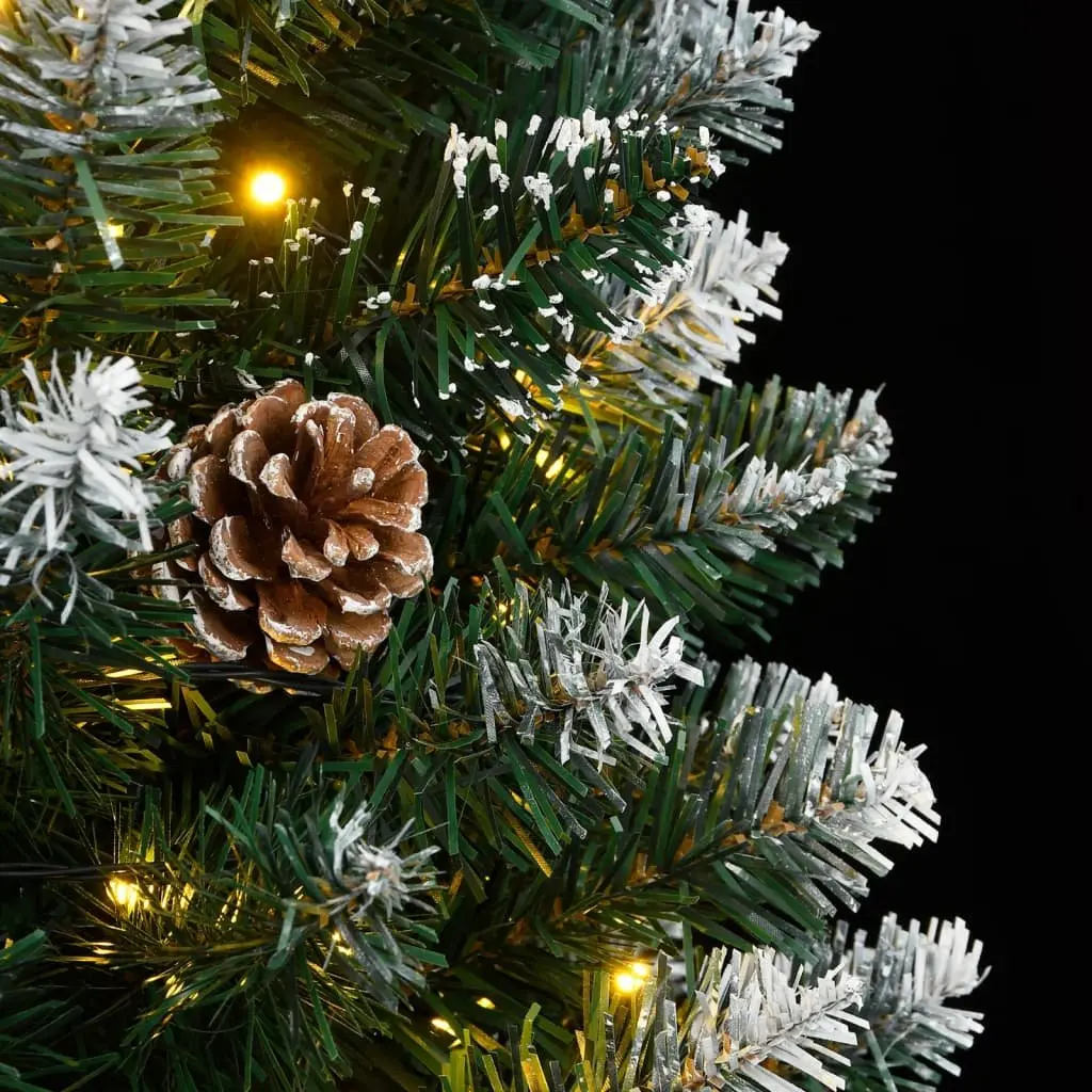 Artificial Slim Christmas Tree 150cm 150 LED Lights 8 Modes Green Xmas Decor