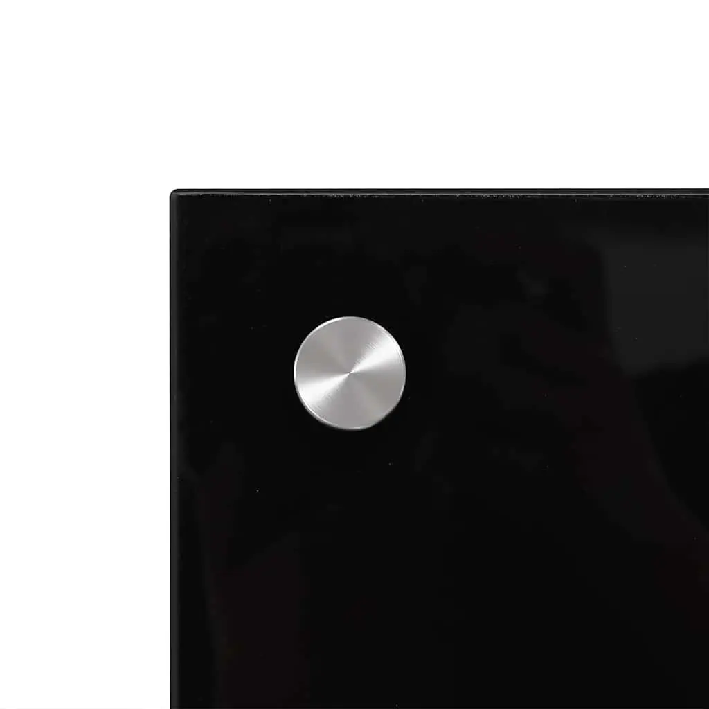 Black Tempered Glass Kitchen Backsplash Panels 2 pcs