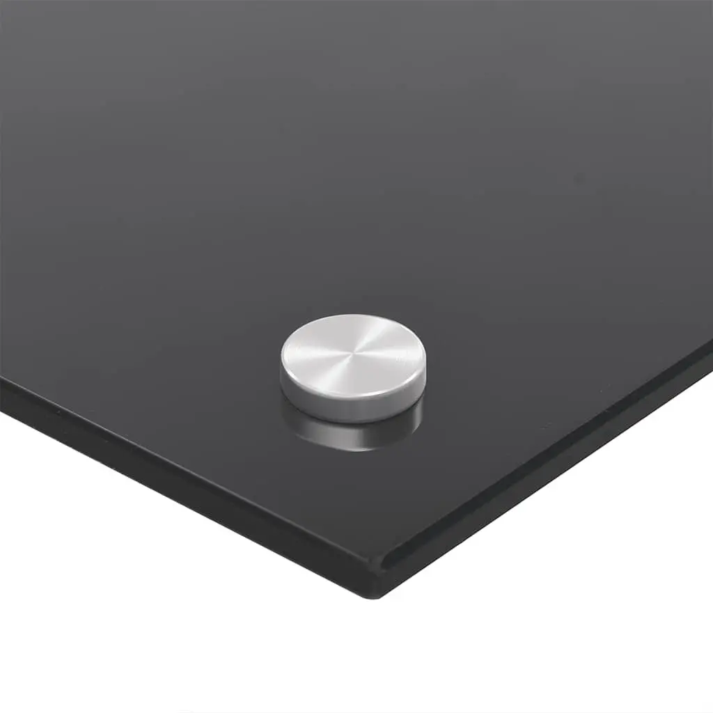 Black Tempered Glass Kitchen Backsplash Panels 2 pcs