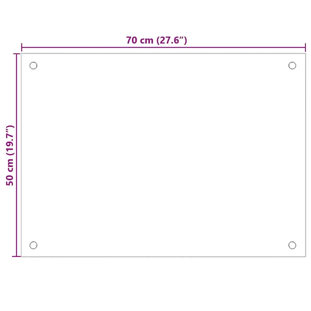 Black Tempered Glass Kitchen Backsplash Panels 2 pcs
