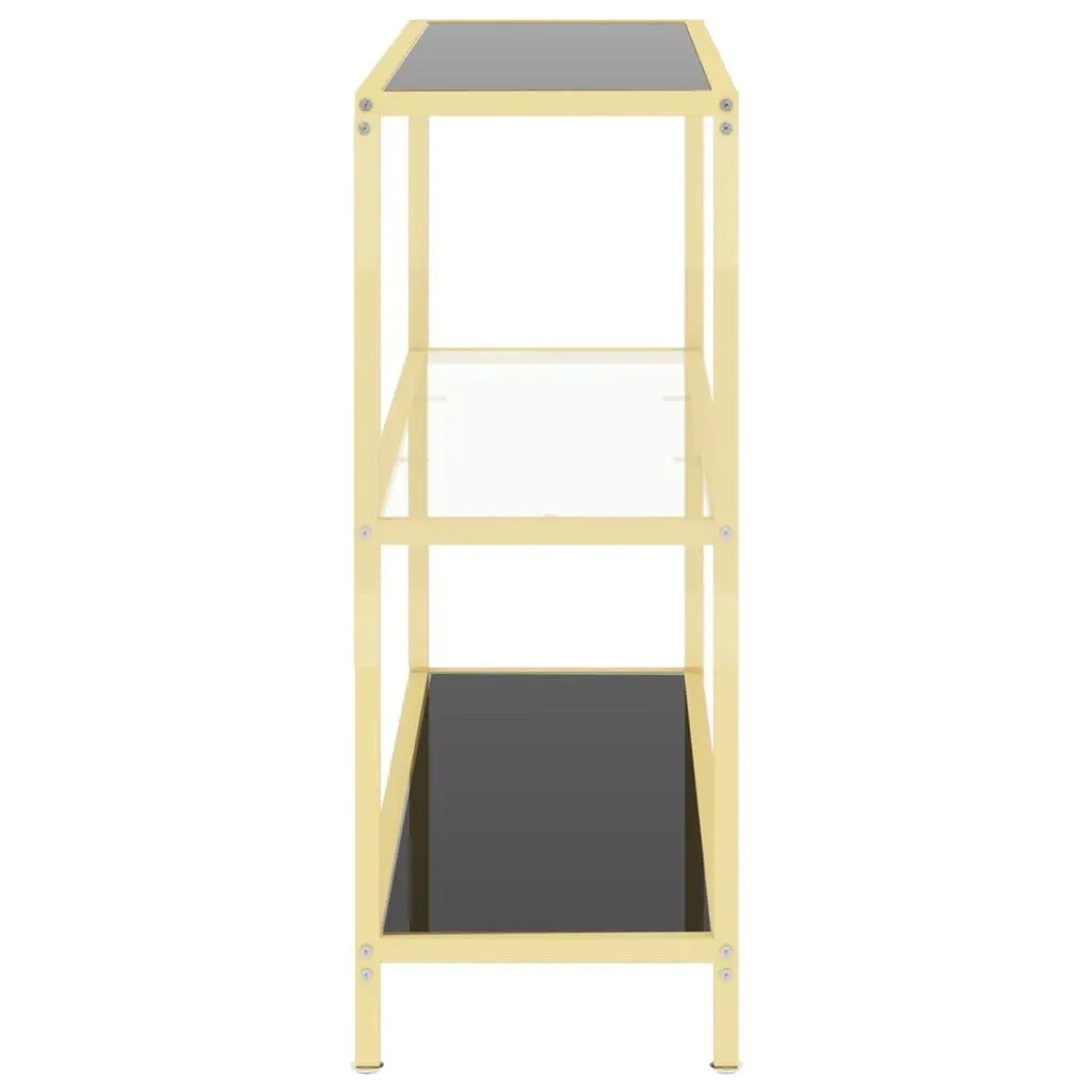 Standing Glass Shelf Unit Black Storage Bookcase Display Shelving Furniture
