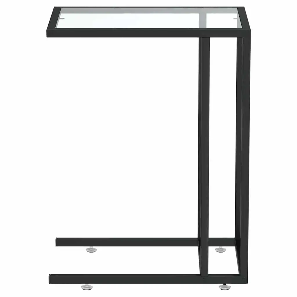 Tempered Glass Computer Side Table for Living Room