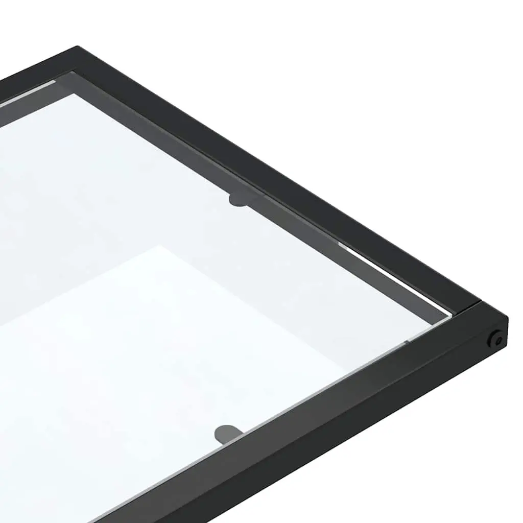 Tempered Glass Computer Side Table for Living Room