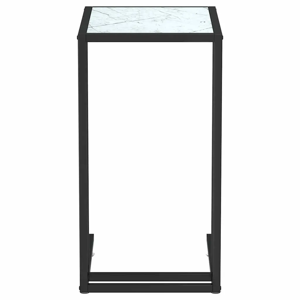 Computer Side Table with White Marble Top