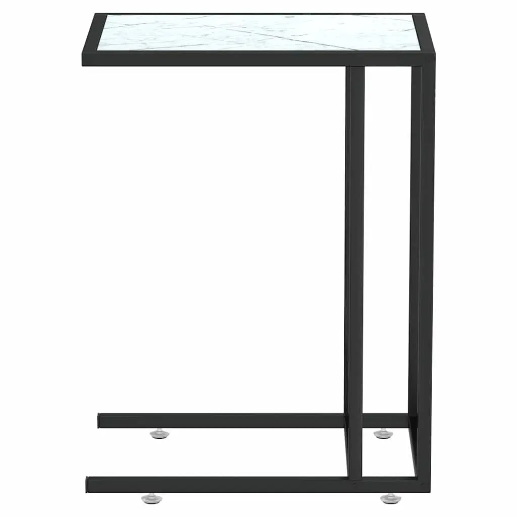 Computer Side Table with White Marble Top