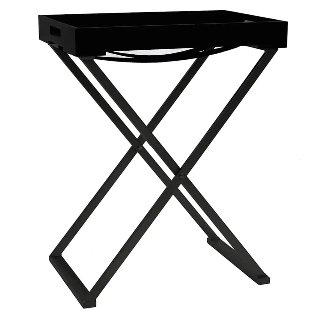 Folding Black Side Table for Indoor and Outdoor Use