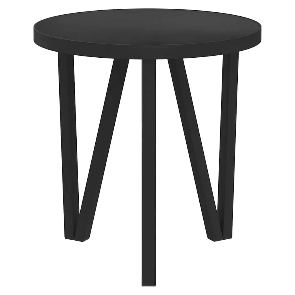 Black Round Tea Table with MDF Top