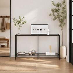 Stylish Tempered Glass Console Table with Durable Frame