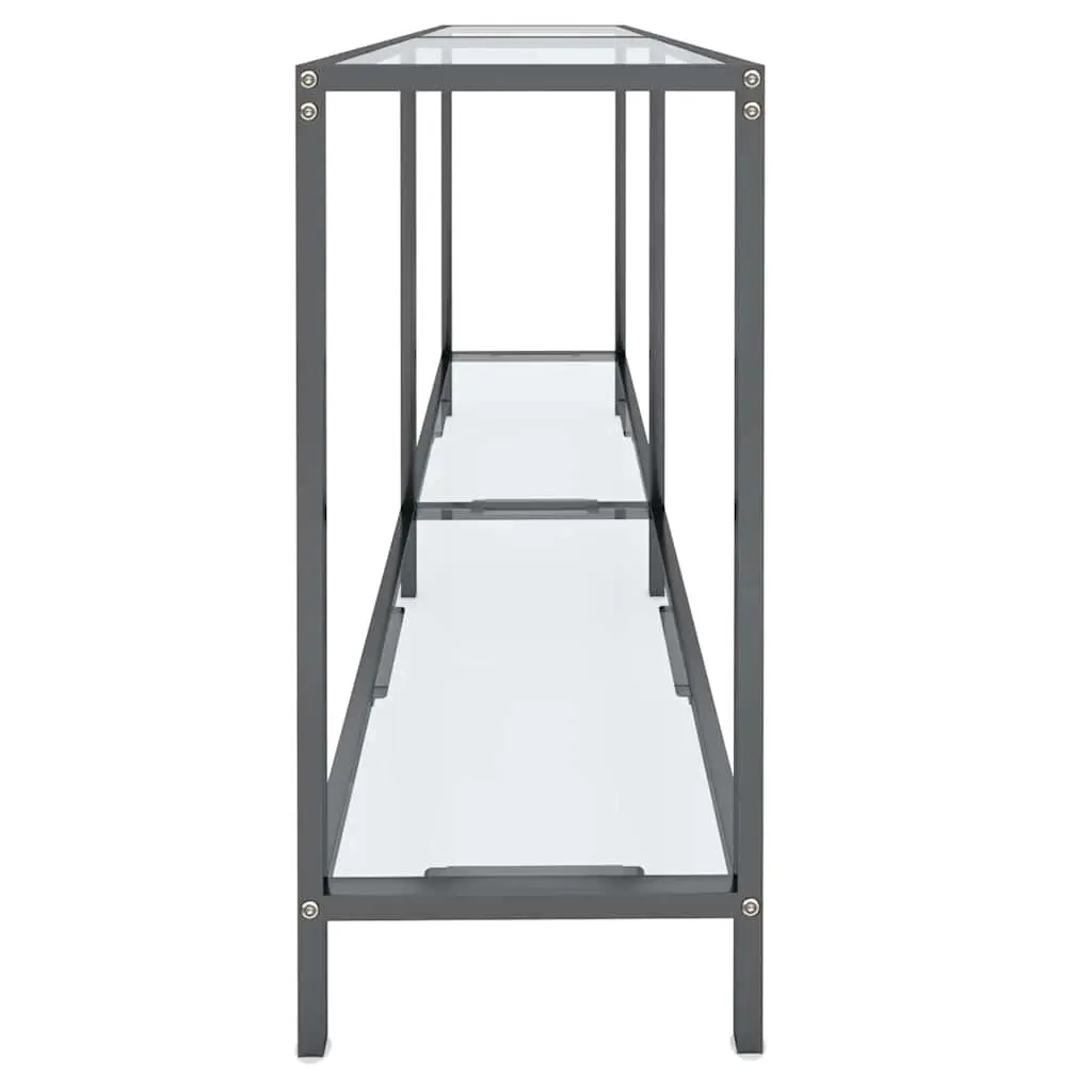 Tempered Glass Console Table with Durable Frame