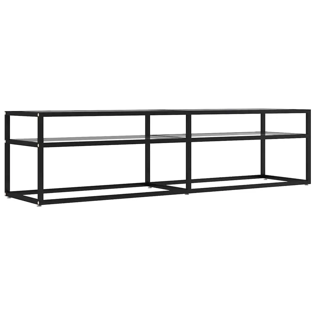 TV Stand Tempered Glass Shelving 160 x 40 x 40.5 cm Transparent