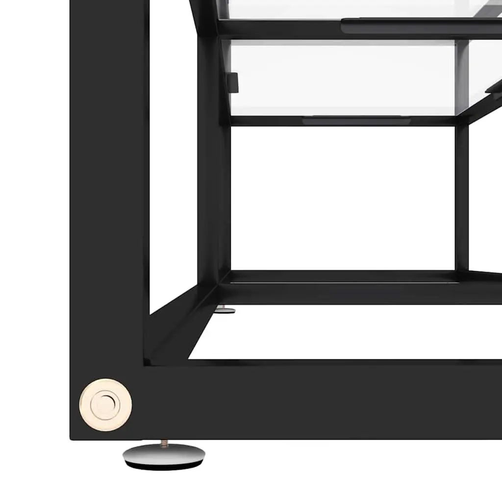 TV Stand Tempered Glass Shelving 160 x 40 x 40.5 cm Transparent