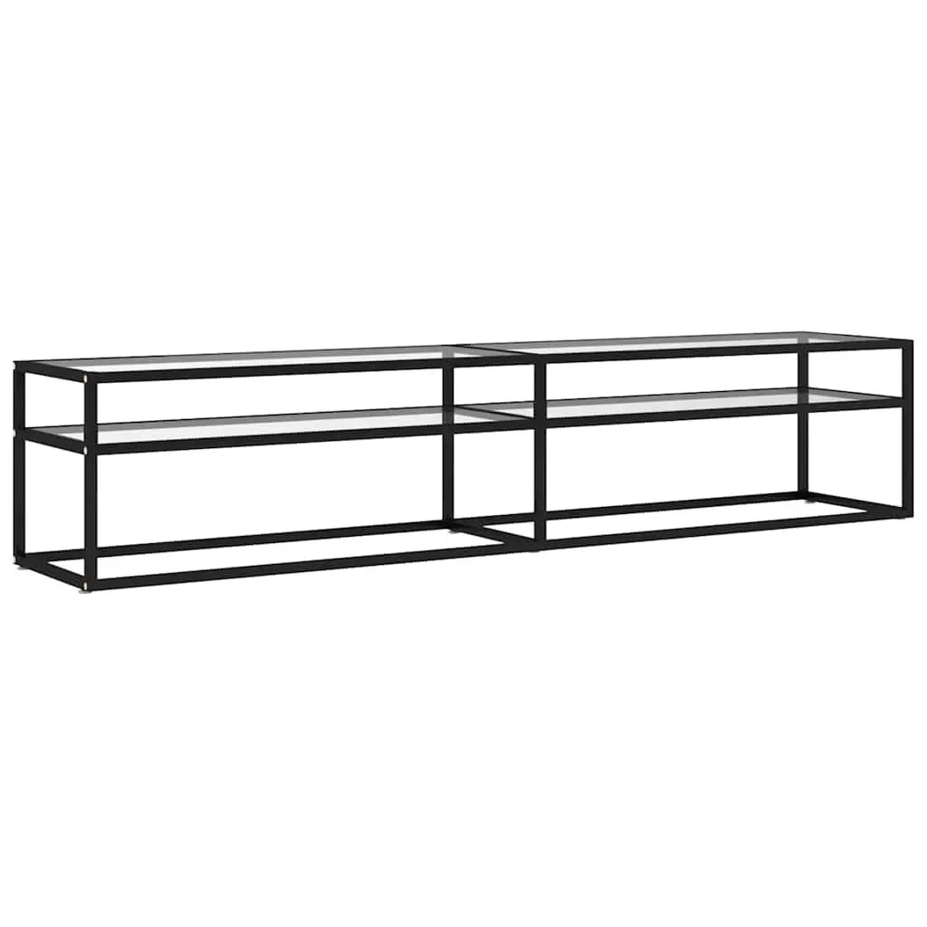 TV Cabinet Tempered Glass 200 x 40 x 40.5 cm Transparent