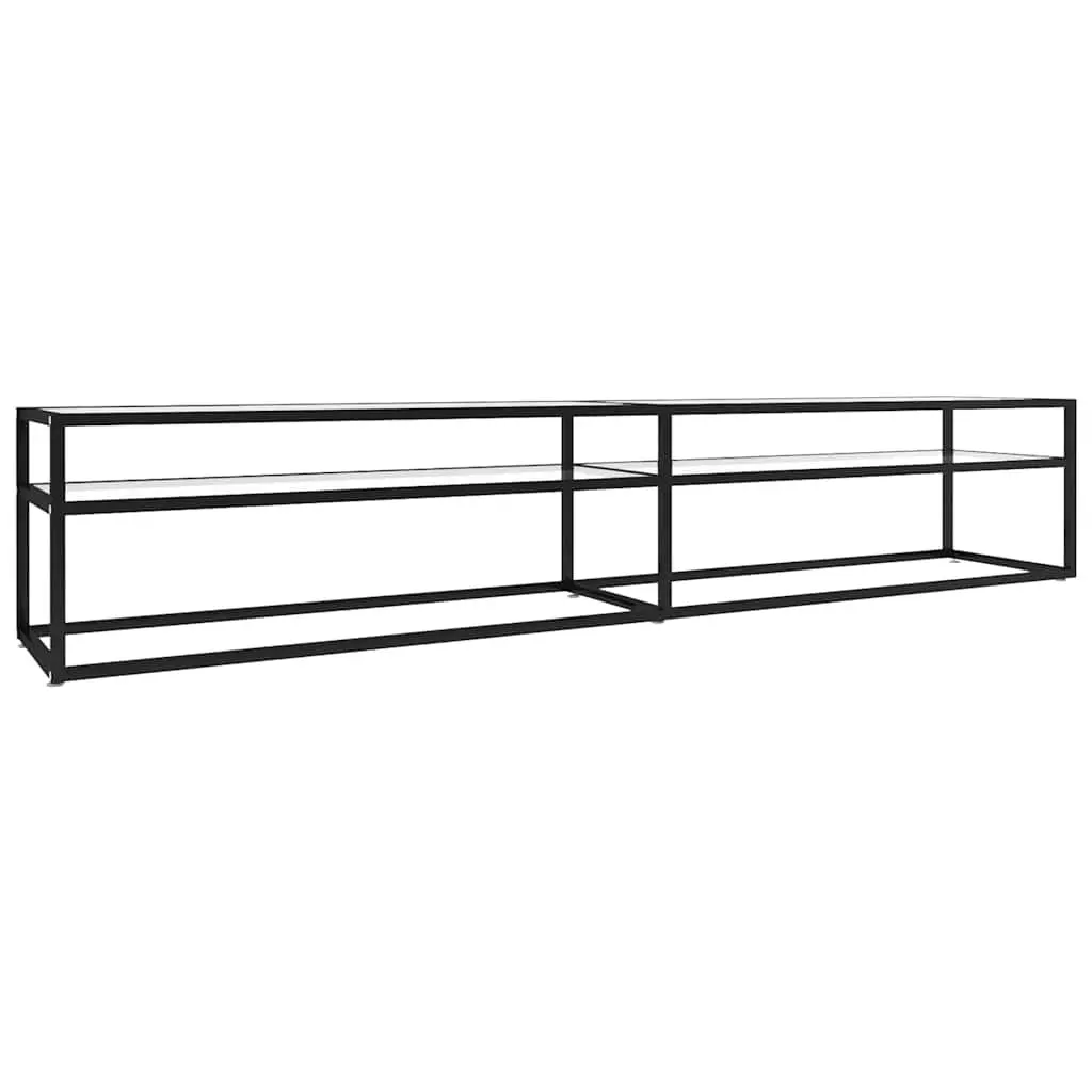 TV Cabinet Tempered Glass 220 x 40 x 40.5 cm Transparent
