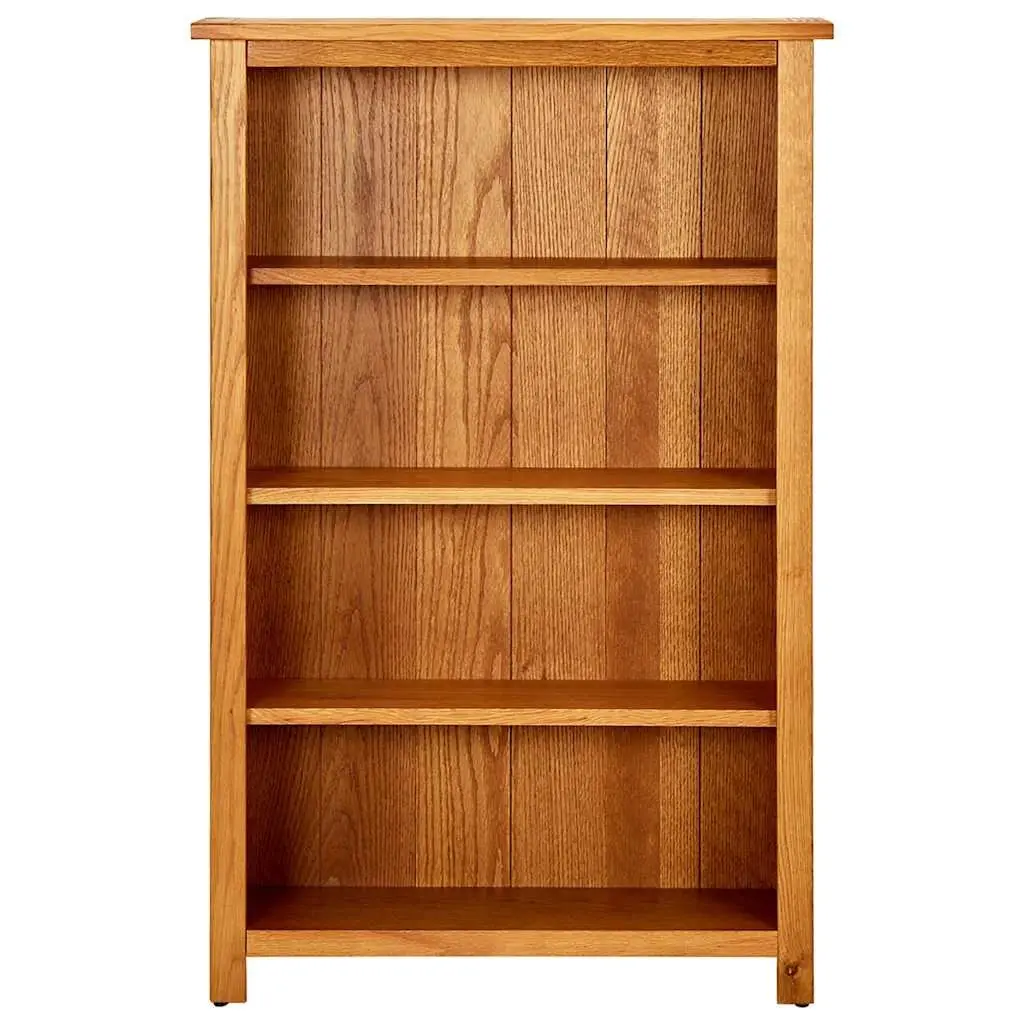 4-Tier Bookcase Solid Oak Wood 70x22x110 cm Brown