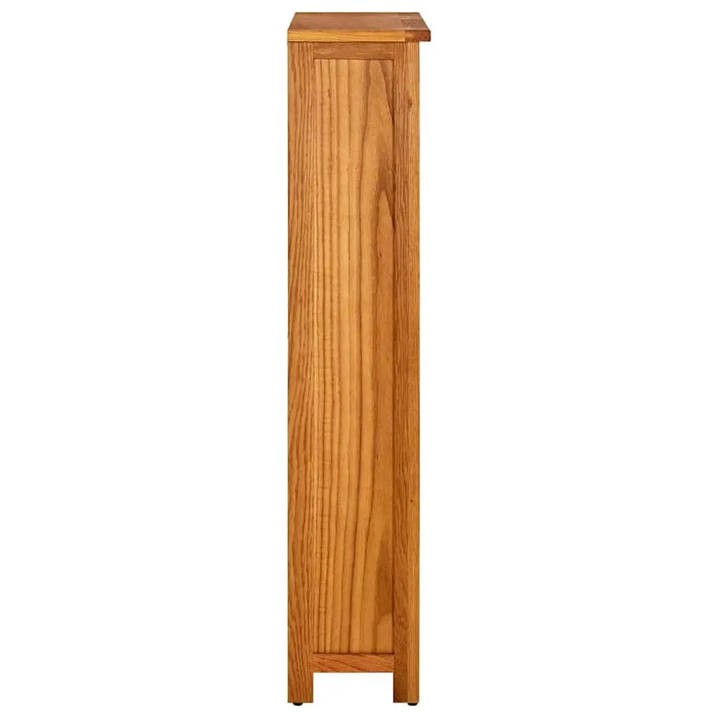 4-Tier Bookcase Solid Oak Wood 70x22x110 cm Brown